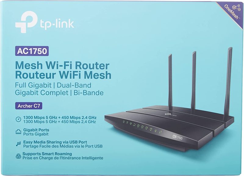 TP-LINK WiFi Router AC1750 Wireless Dual Band Gigabit (Archer C7), Router-AC1750 - Image 4