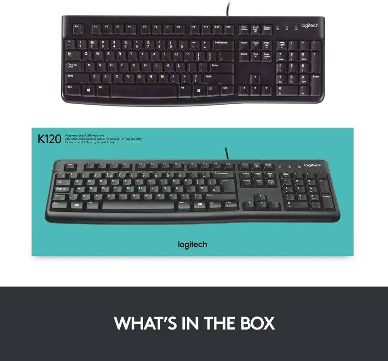 Logitech K120 USB Wired Desktop Keyboard - Image 5