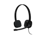 Logitech 3.5 mm Analog Stereo Headset H151 with Boom Microphone - Black