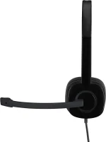 Logitech 3.5 mm Analog Stereo Headset H151 with Boom Microphone - Black - Image 2