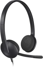 Logitech H340 USB Stereo Headset with Noise-Cancelling Mic- 981-000475