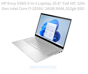 HP Envy X360 2-in-1 Laptop, 15.6" Full HD Touchscreen, 12th Gen Intel Core i7-1255U 10-Core Processor, 16GB RAM, 512gb SSD
