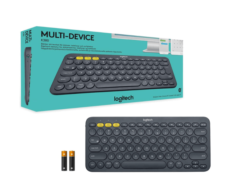 Logitech K380 Pebble Multi-Device Bluetooth Keyboard – Windows, Mac, Chrome OS, Android, iPad, iPhone, Apple TV Compatible – with Flow Cross-Computer Control and Easy-Switch up to 3 Devices - Image 2