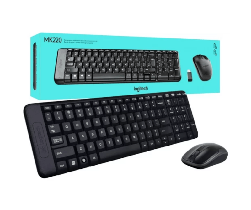 Logitech MK220 Wireless Keyboard and Mouse Combo (Black) - Image 2