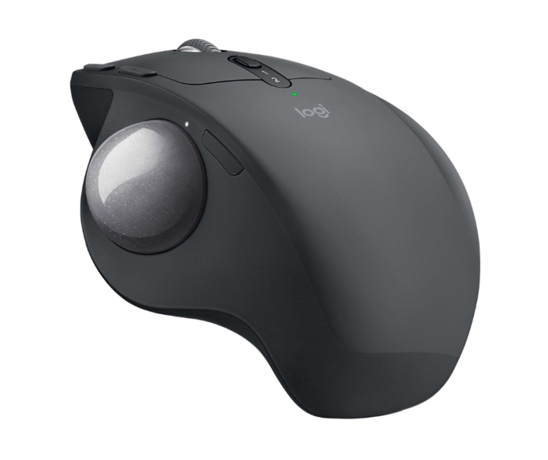 Logitech MX Ergo Wireless Trackball Mouse, Ergonomic Design, Move Content Between 2 Windows and Apple Mac Computers (Bluetooth or USB), Rechargeable - Image 2