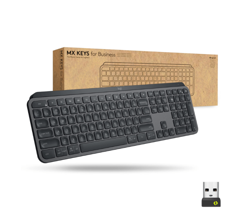 Logitech MX Keys Advanced Wireless Illuminated Keyboard, Tactile Typing, Bluetooth USB-C, Apple macOS, Microsoft Windows, Linux, iOS, Android - Graphite - Image 2