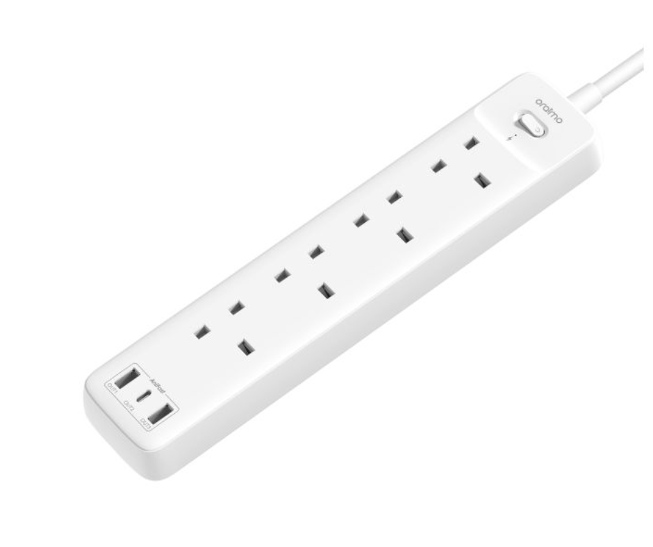 Oraimo PowerHub Smart Fast Charging 4 AC Outlets 3 USB Ports UK Massive Extension Socket 4 Oraimo PowerHub Smart Fast Charging 4 AC Outlets 3 USB Ports UK Massive Extension Socket