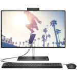 HP All-in-One 24-cb1026nh Bundle All-in-One PC Intel Core i5-1235U 23.8" FHD 8GB DDR4 3200 512GB PCIe NVMe SSD HP True Vision 720p HD Privacy Camera With Integrated Dual Array Digital Microphones Dual 2W Speakers HP 225 USB Keyboard and Mouse FreeDOS