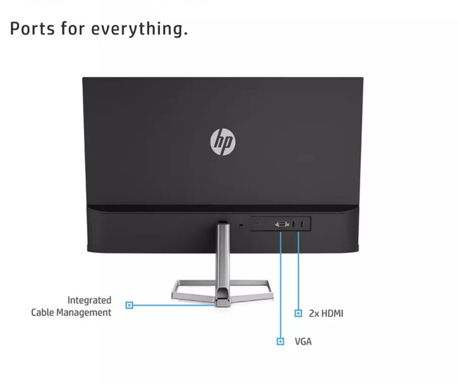 Hp M27fe 27 inches diagonal FHD Monitor 2 HP M27fe 27-inch 1920 x 1080p FHD 16:9 75hz 5ms AMD FreeSync IPS Monitor - Image 2