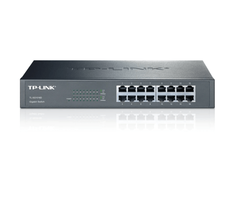 TP-Link TL-SG1016D 16-Port 10/100/1000Mbps Gigabit Rackmount Switch