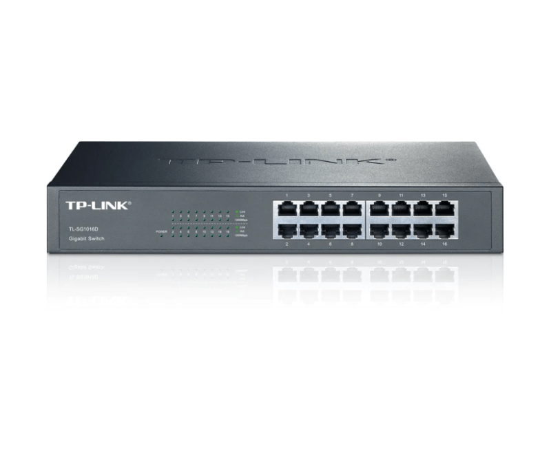 TP-Link TL-SG1016D 16-Port 10/100/1000Mbps Gigabit Rackmount Switch