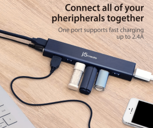 j5create 7-Port Powered USB 3.0 Data Hub with 3.3 ft Extended Cale - Image 3
