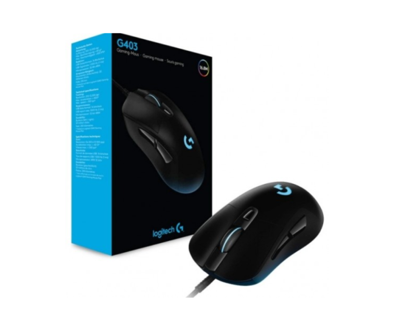 Logitech G403 Prodigy RGB Gaming Mouse 16.8 Million Color Backlighting, 6 Programmable Buttons, Onboard Memory, Up to 12,000 DPI - Image 2
