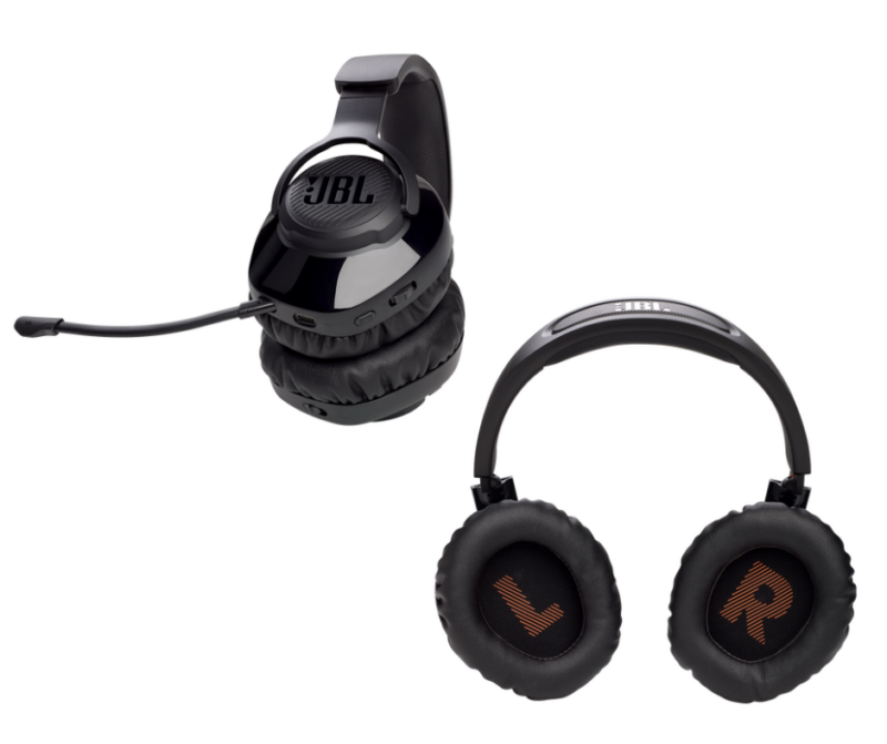 JBL Free WFH Wireless, Over Ear Headset with Detachable Voice-Focus Noise Cancelling Mic