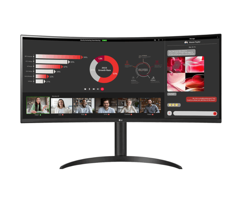 LG 34" 34WR55QC-B UltraWide™ Curved Monitor