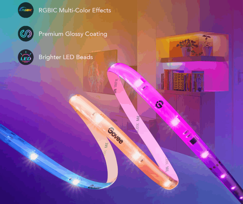 Govee RGBIC 10M Basic Wi-Fi + Bluetooth LED Strip Lights